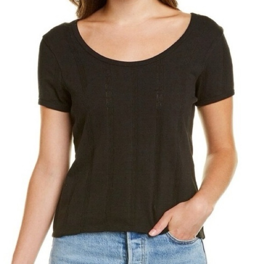 Madewell Black Short Sleeve Scoop Neck Tee